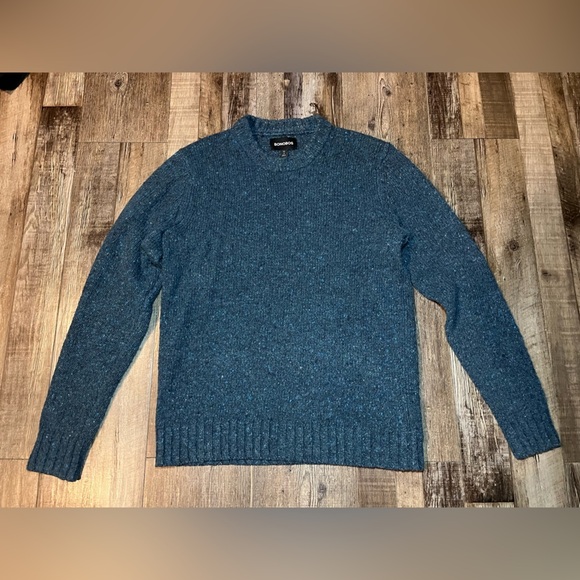 Bonobos Donegal Crewneck Sweater in Blue Size Small - Picture 2 of 6
